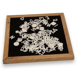 FINAL || Letter Board Sign || Customize | Wood Frame Black Felt || 10" x 10"